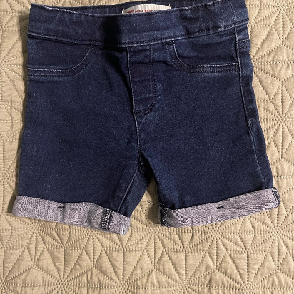 Levi's Indigo Denim Girlfriend Shorts